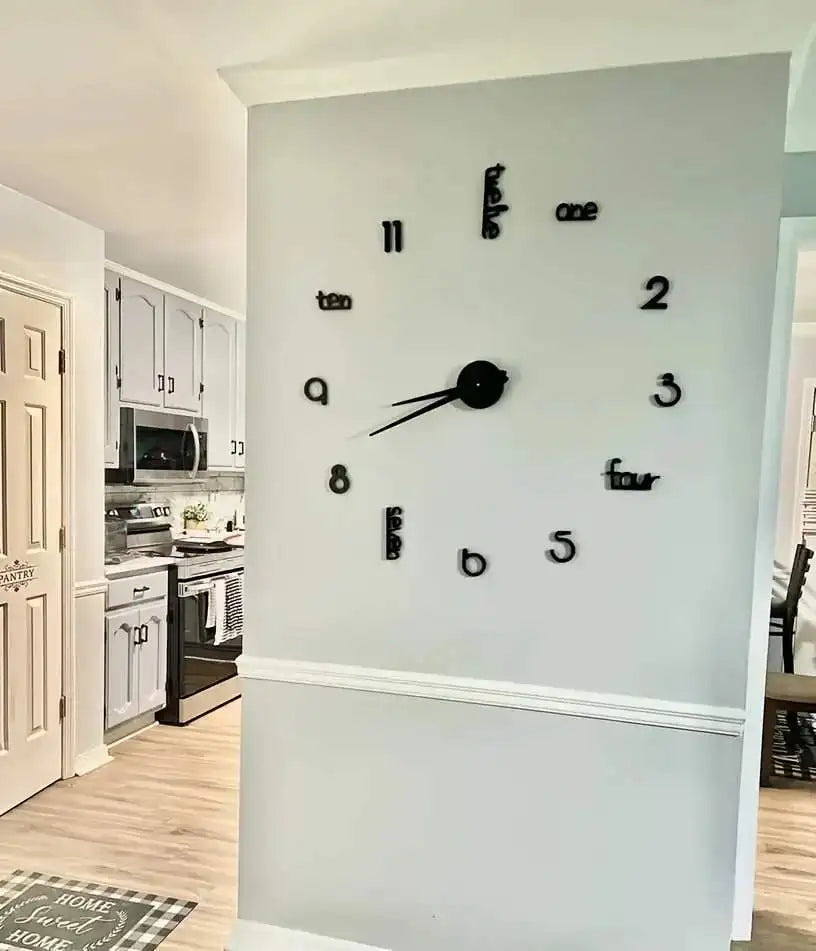 Frameless Large wall clock