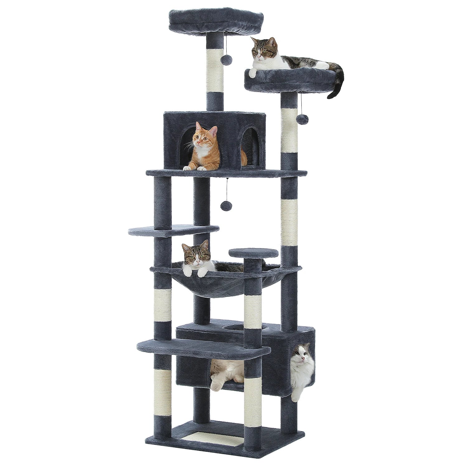 Large Cat Tree Tower With Scratching Posts.
