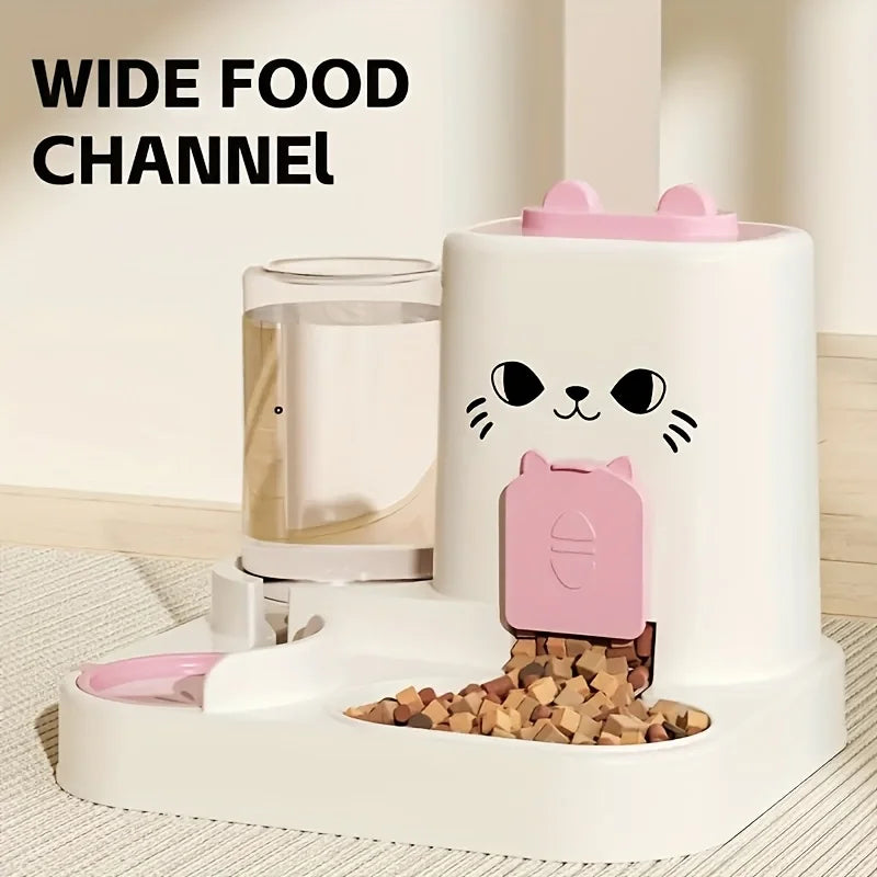 Pet large-capacity feeder integrated automatic water dispenser