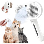3 In 1 Pet Spray Grooming Comb, Steamy Floating One Click Hair Removal