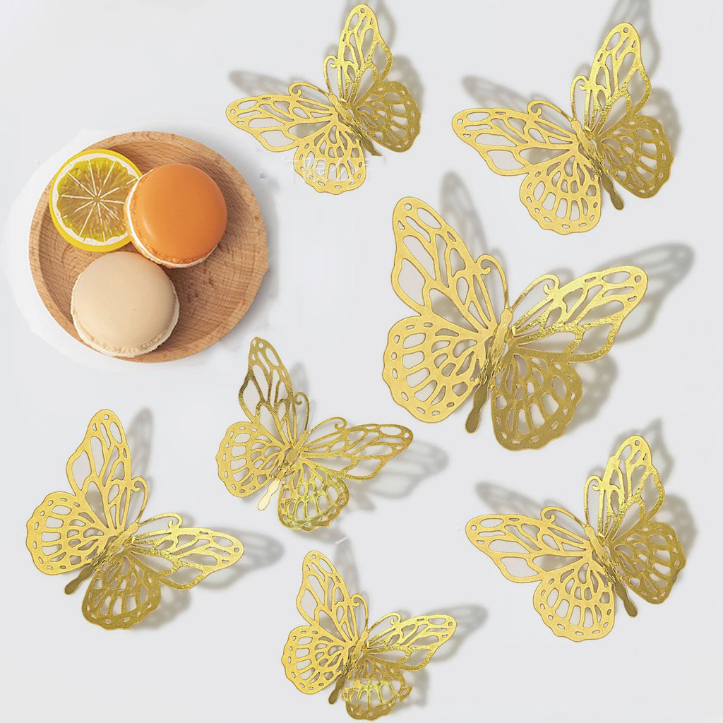 48pcs 3D Butterfly Wall Decor 4 Styles 3 Sizes