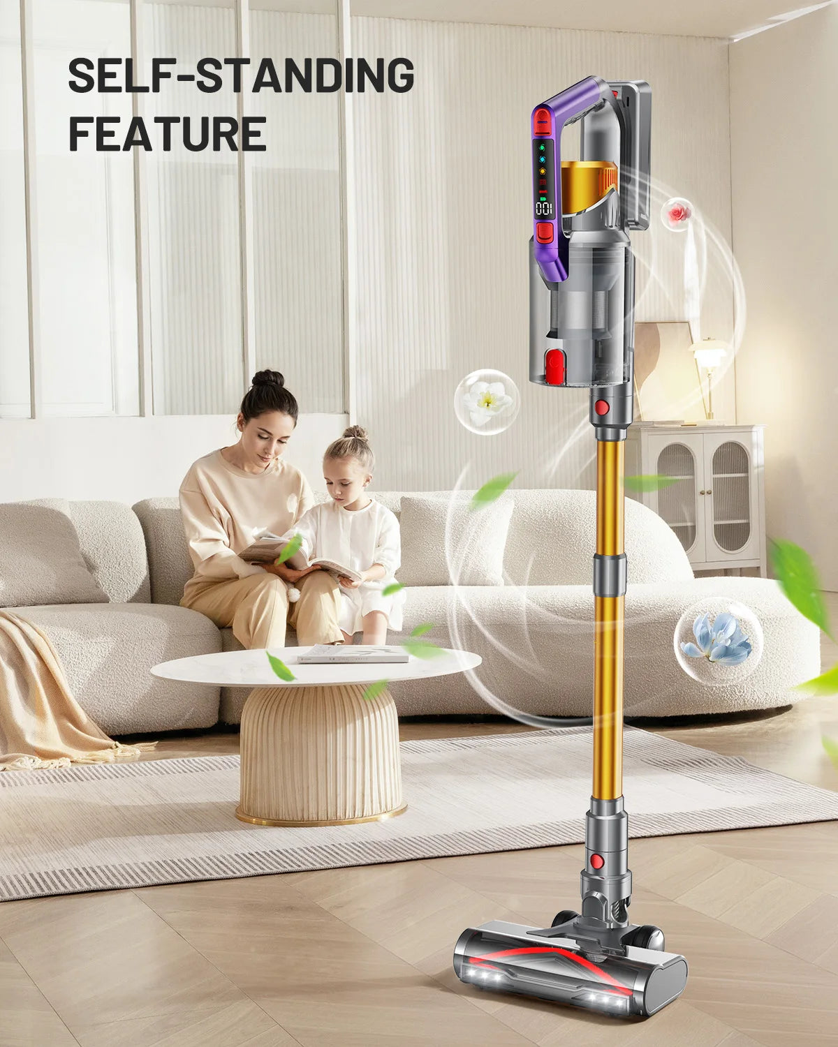 Cordless and Self-Standing Vacuum Cleaner