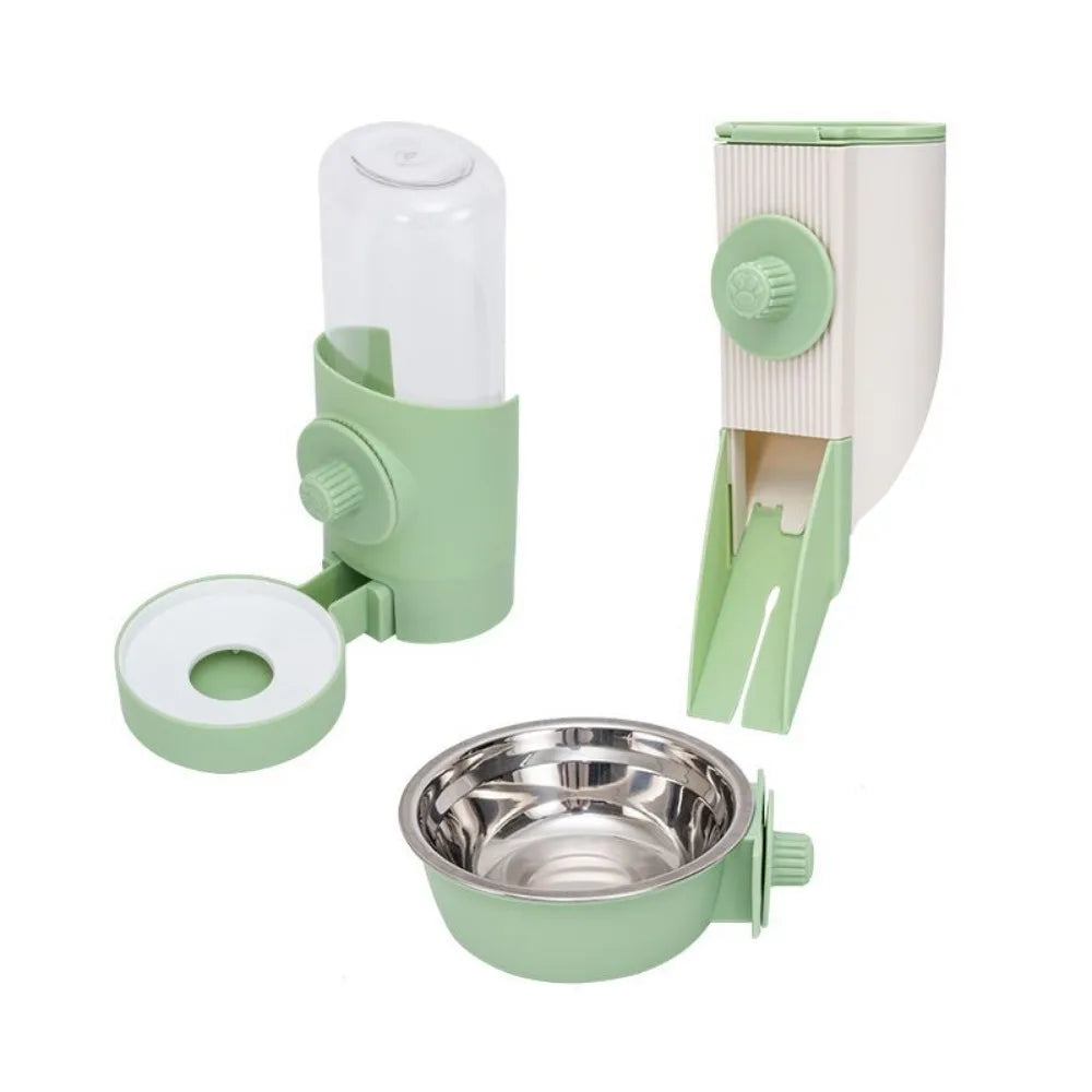 Hanging Automatic Pet Feeder with 30oz Bowl and 500ml Water Dispenser
