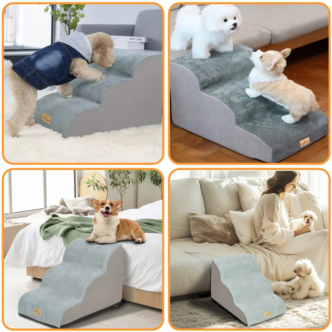 Pet Stairs for High Beds and Sofa Couch High-Density Sponge
