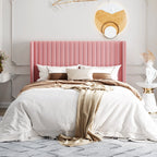 Velvet Upholstered Bed Frame with backboard