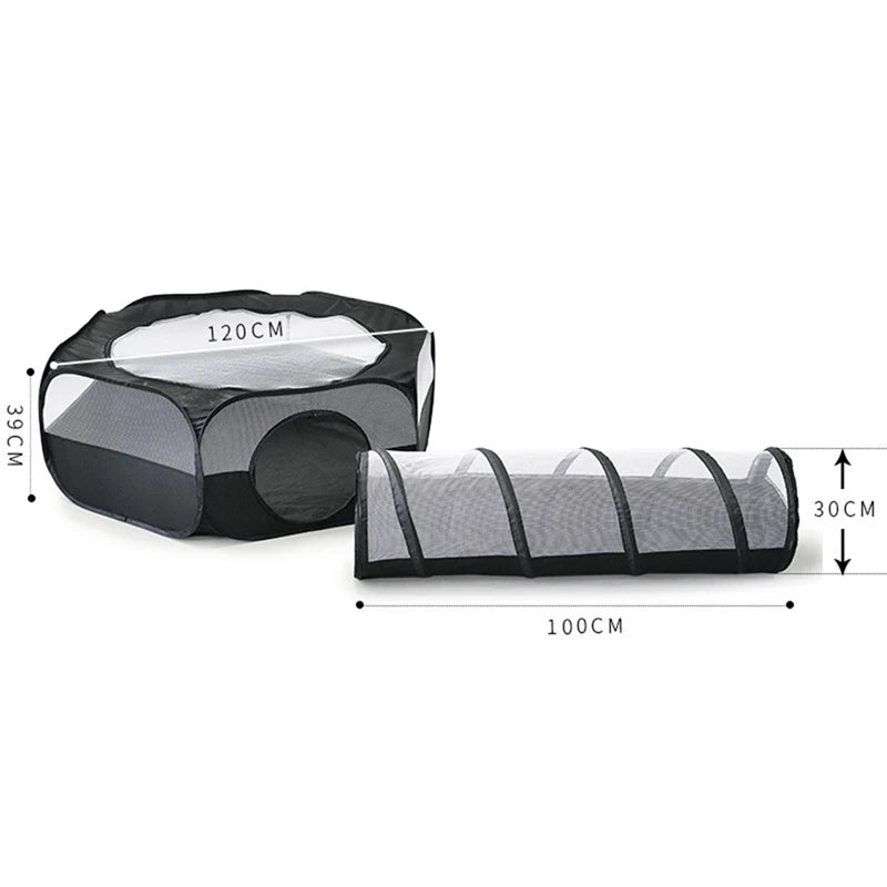 Small Animal Tunnel Cage, 2-in-1