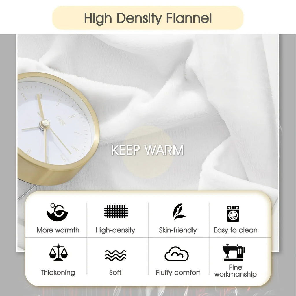 Skull and Angel Fleece Throw Blanket
