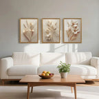 3Pcs Framed Floral Canvas Wall art