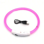 USB Rechargeable LED Glow Collar for Dogs Cats Night Safety