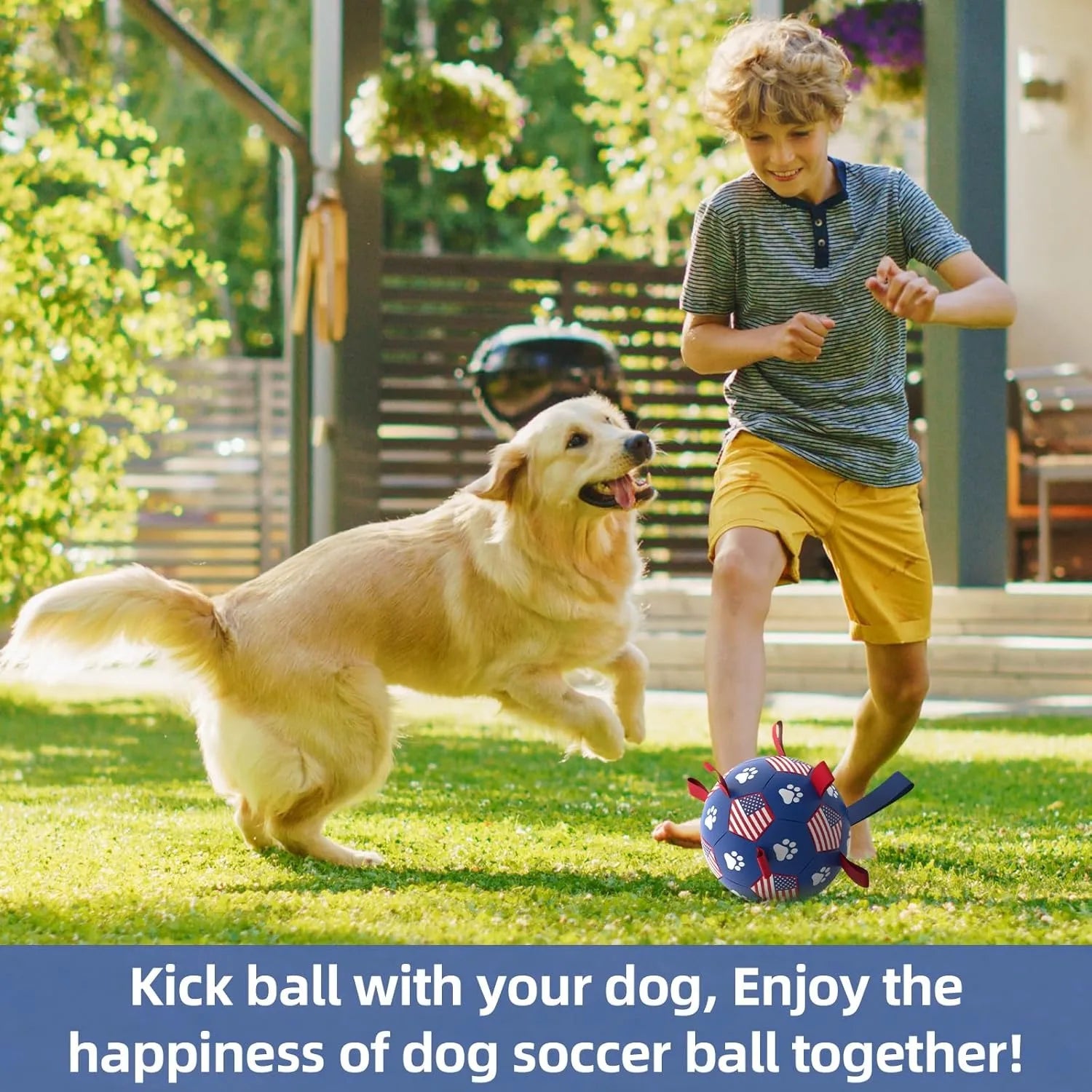 Dog Soccer Ball with Straps