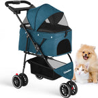 Pet Stroller For Small Puppy Dogs & Cats Travel