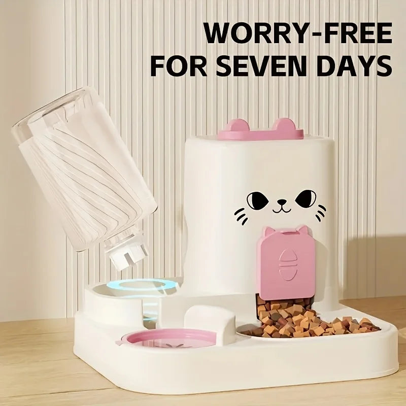 Pet large-capacity feeder integrated automatic water dispenser