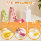 Pet Bath Brush 2 in 1 Pet Bath Brush with Built-in Shampoo Dispenser