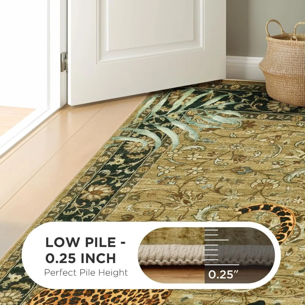 8x10 Tiger Print Rugs for Living Room