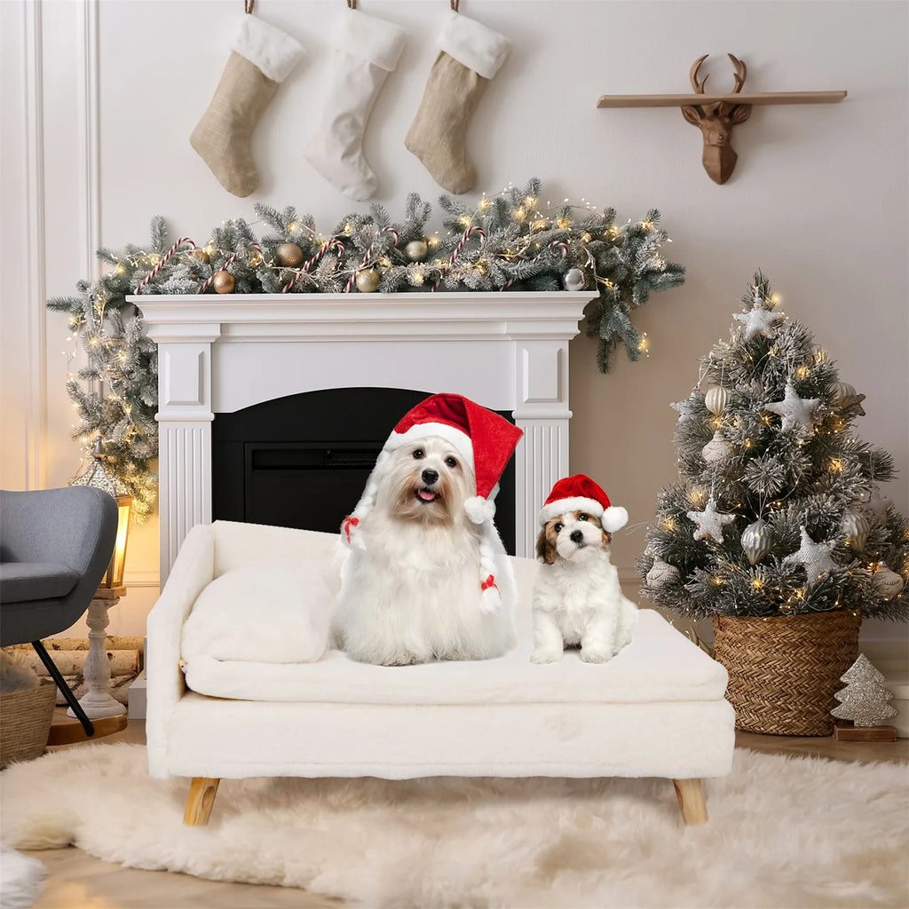 Elevated Pet Bed with Sturdy Wood Legs for Small Animal