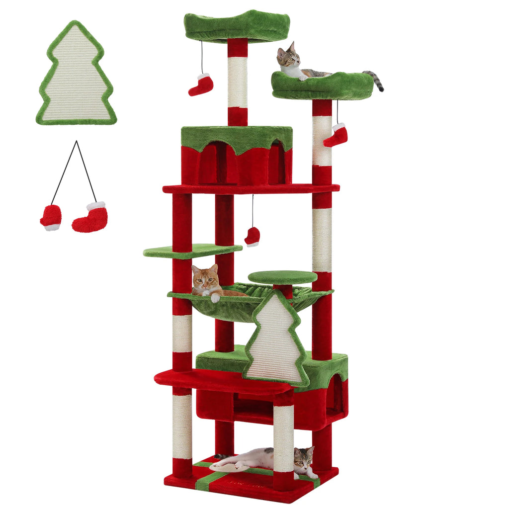 Large Cat Tree Tower With Scratching Posts.