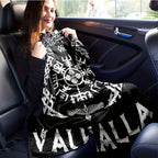 1pc Black Viking, Valhalla Soft Plush Blanket