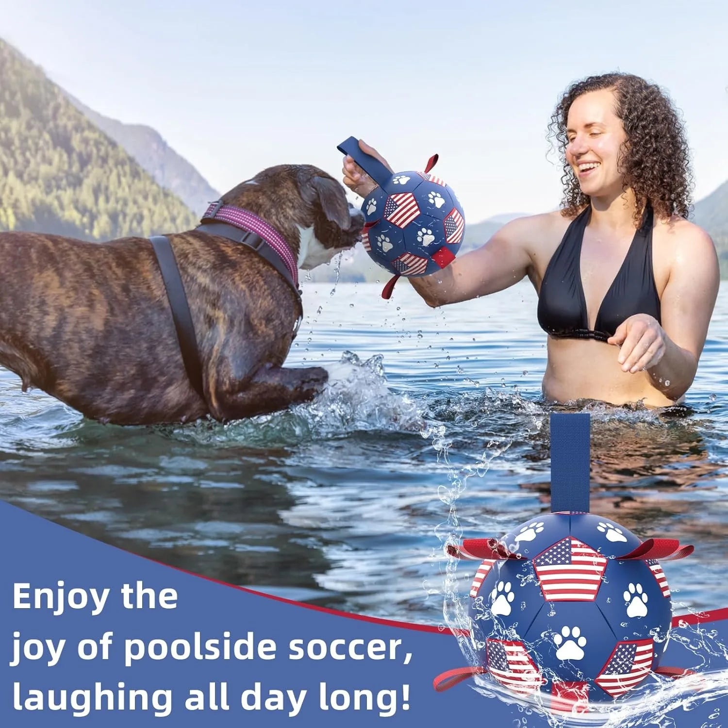 Dog Soccer Ball with Straps