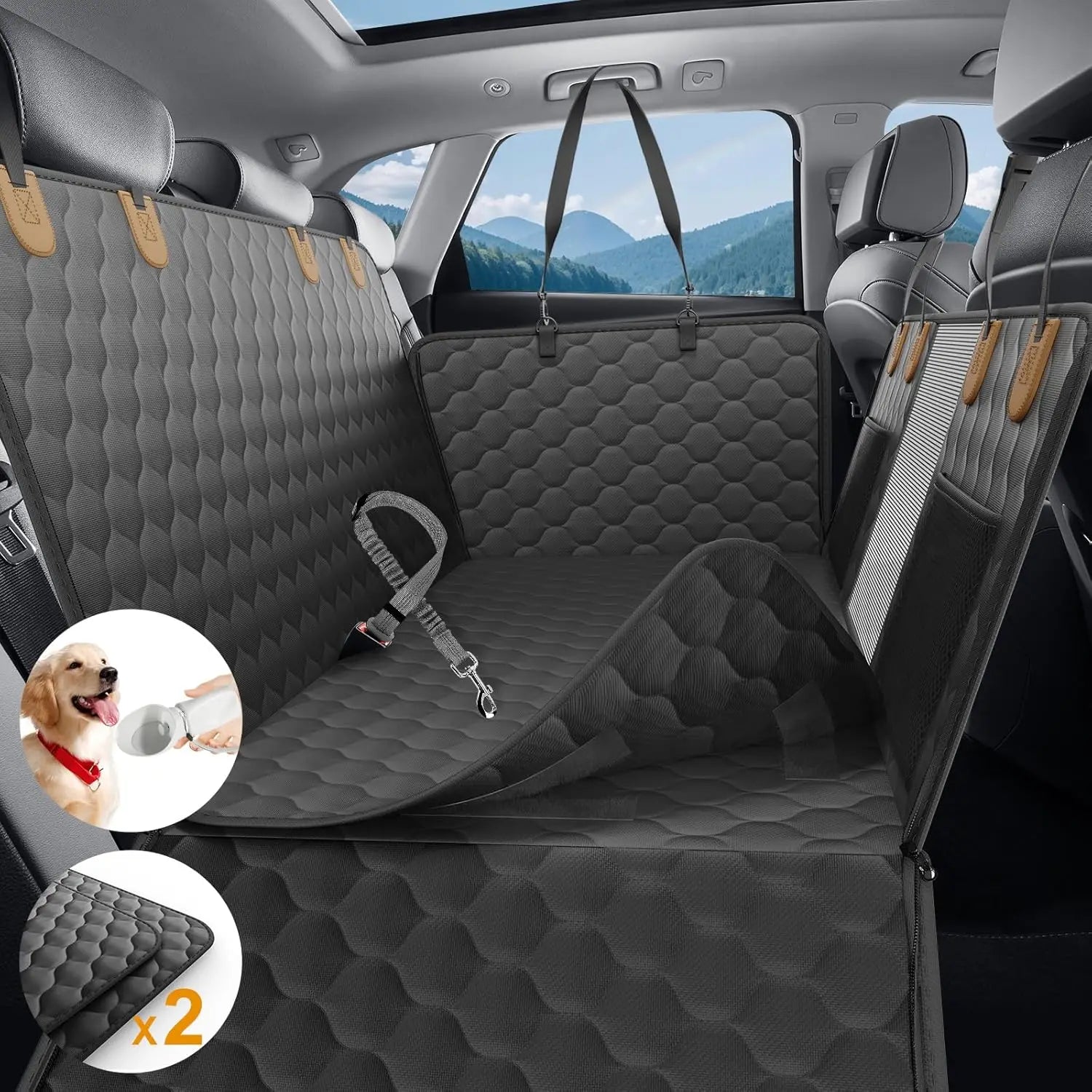 Pet Travel Accessories, Foldable Dog Car Seat, Pet Seat Safety, Car Rear Seat Protector