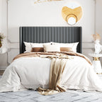 Velvet Upholstered Bed Frame with backboard
