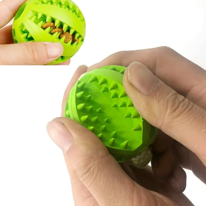Dog Treat Ball, Chew Resistant Rope Toy