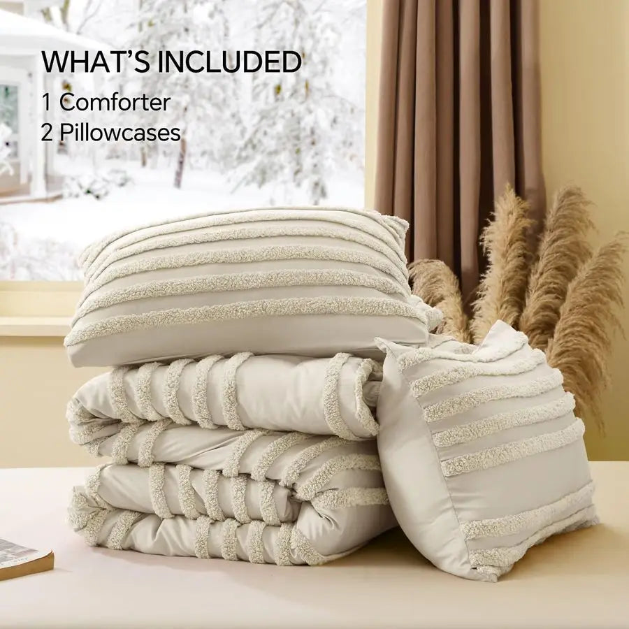 Vintage 3 Piece King Size Comforter Set