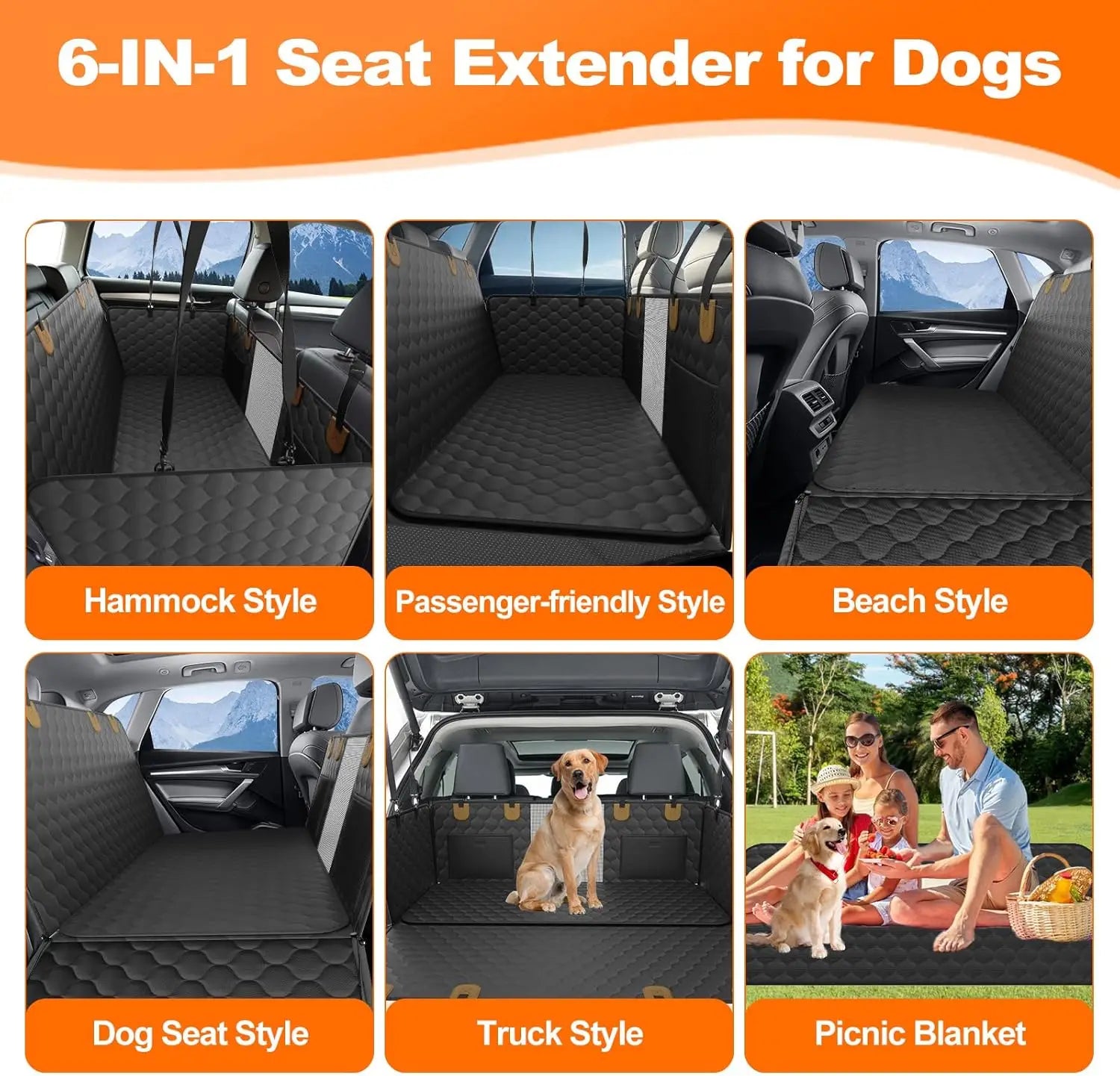 Pet Travel Accessories, Foldable Dog Car Seat, Pet Seat Safety, Car Rear Seat Protector