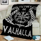1pc Black Viking, Valhalla Soft Plush Blanket