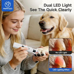 Ultra Quiet Pet Nail Grinder with LED Light, 3-Speed Rechargeable Trimmer for Dogs and Cats
