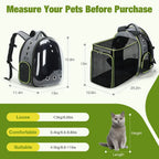 Large Space Bubble Backpack for Cat/ Small Dog up to 18 lbs