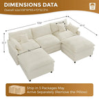 Sectional U Shaped Couches for Living Room