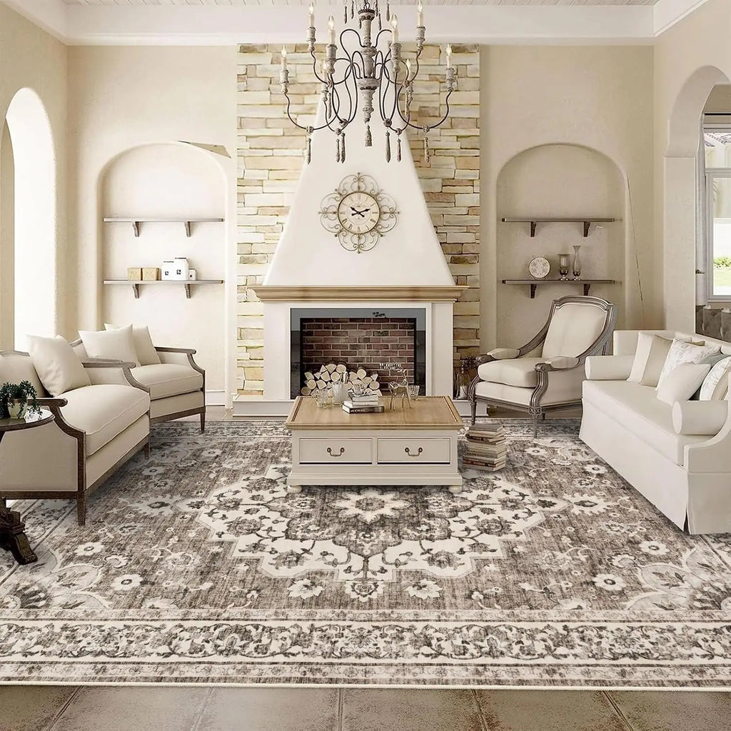 Waterproof Floral Area Rug