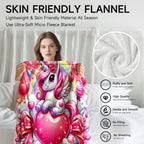 Unicorn flannel blanket