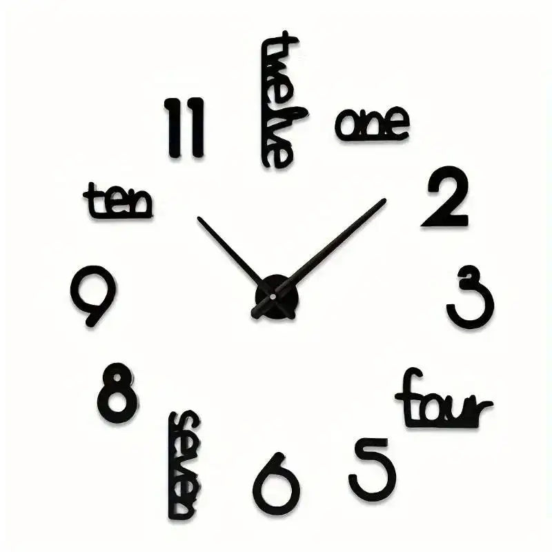 Frameless Large wall clock