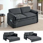 3 in 1 Convertible Sleeper Sofa Bed with Adjustable Backrest