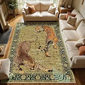 8x10 Tiger Print Rugs for Living Room