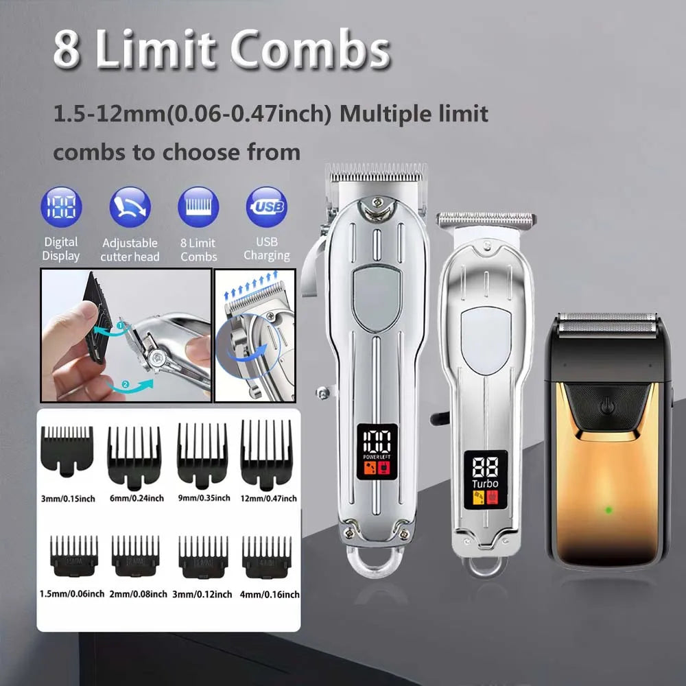 Hair Clippers Set for grooming hair, beards and pets