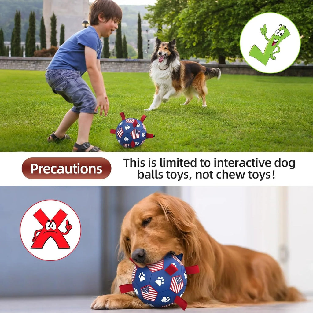 Dog Soccer Ball with Straps