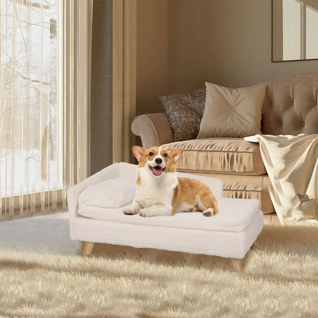 Elevated Pet Bed with Sturdy Wood Legs for Small Animal