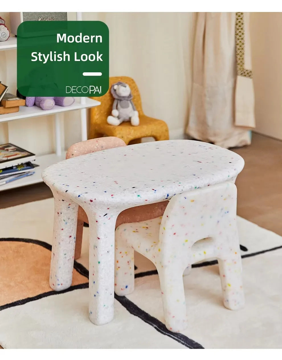 Kids Study Table And Chairs Set indoor/outdoor