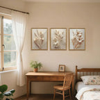 3Pcs Framed Floral Canvas Wall art