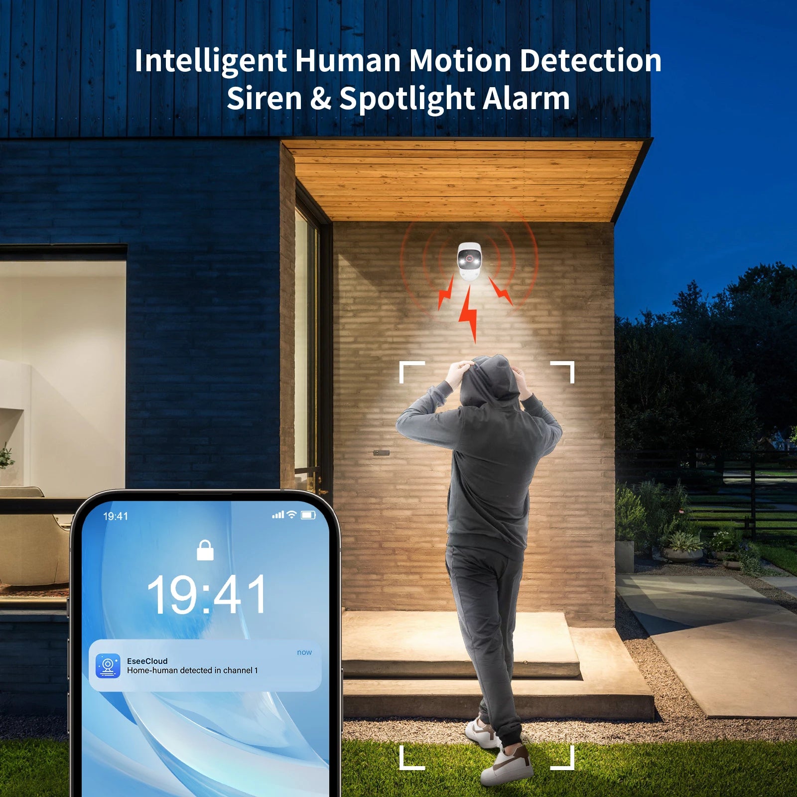 Indoor/Outdoor Security Cameras 2K HD Wireless Wi-Fi