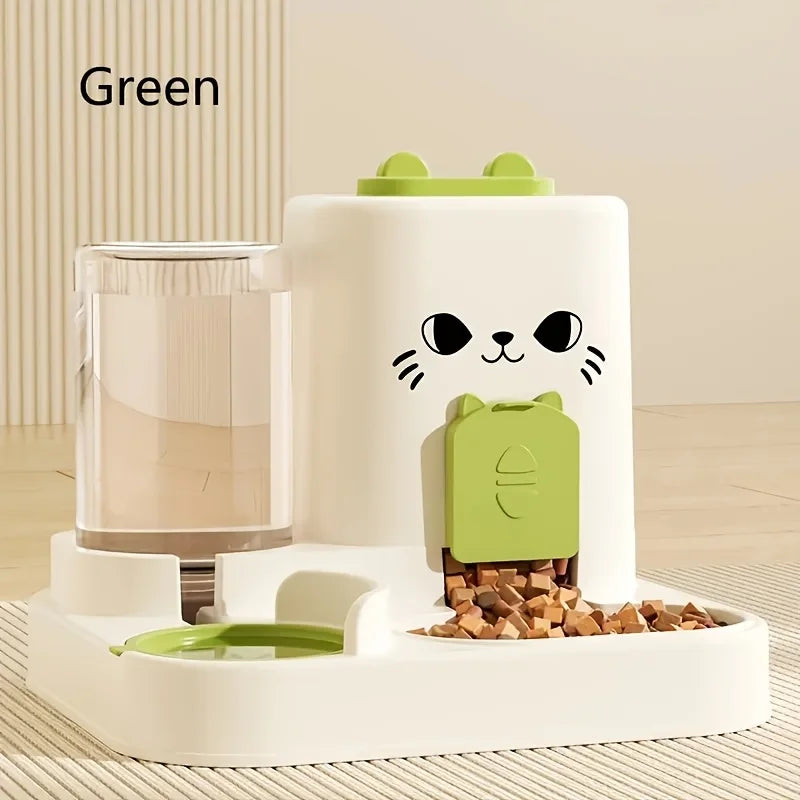 Pet large-capacity feeder integrated automatic water dispenser