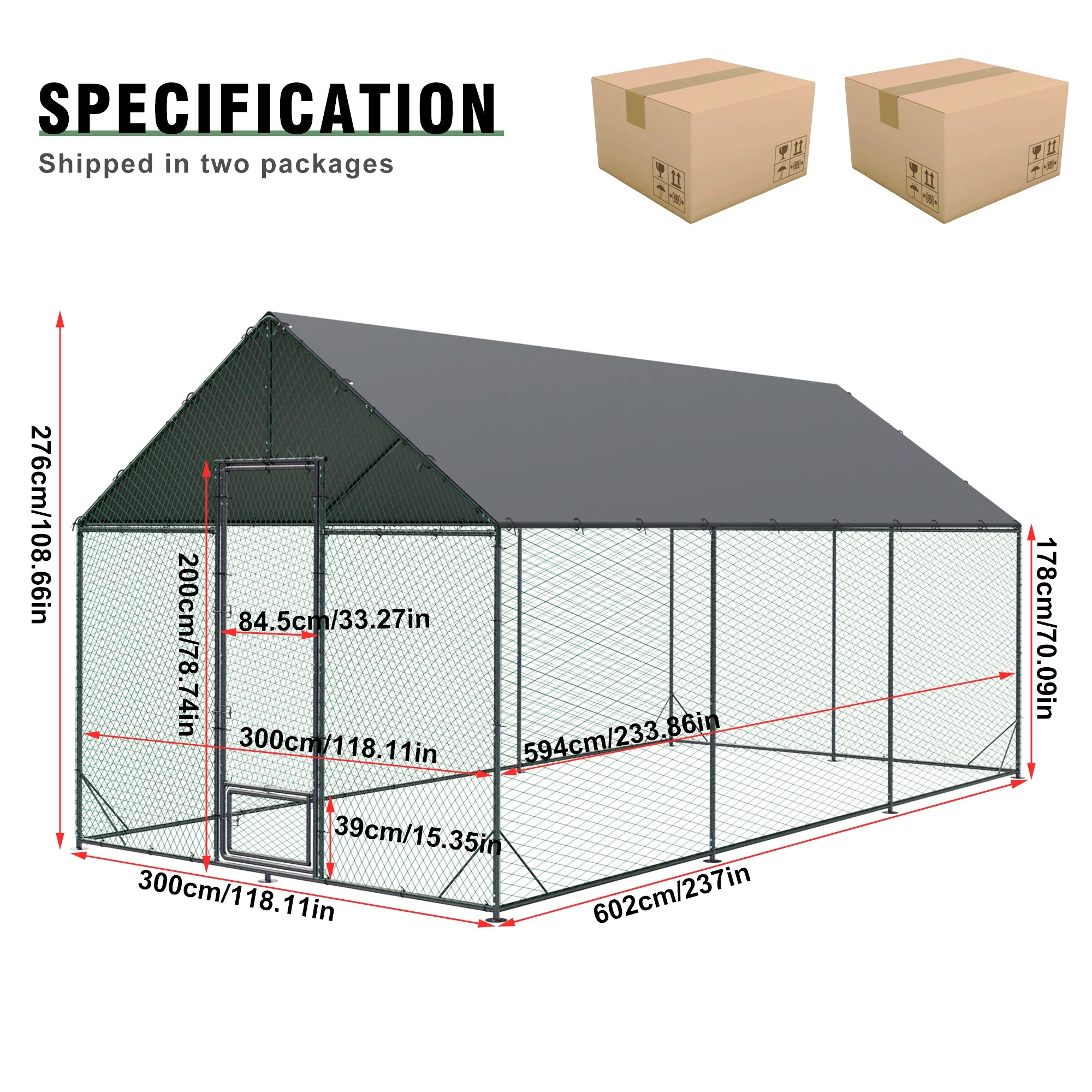 Large Outdoor Metal Chicken Coop