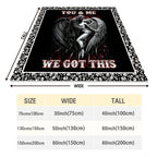 Skull and Angel Fleece Throw Blanket