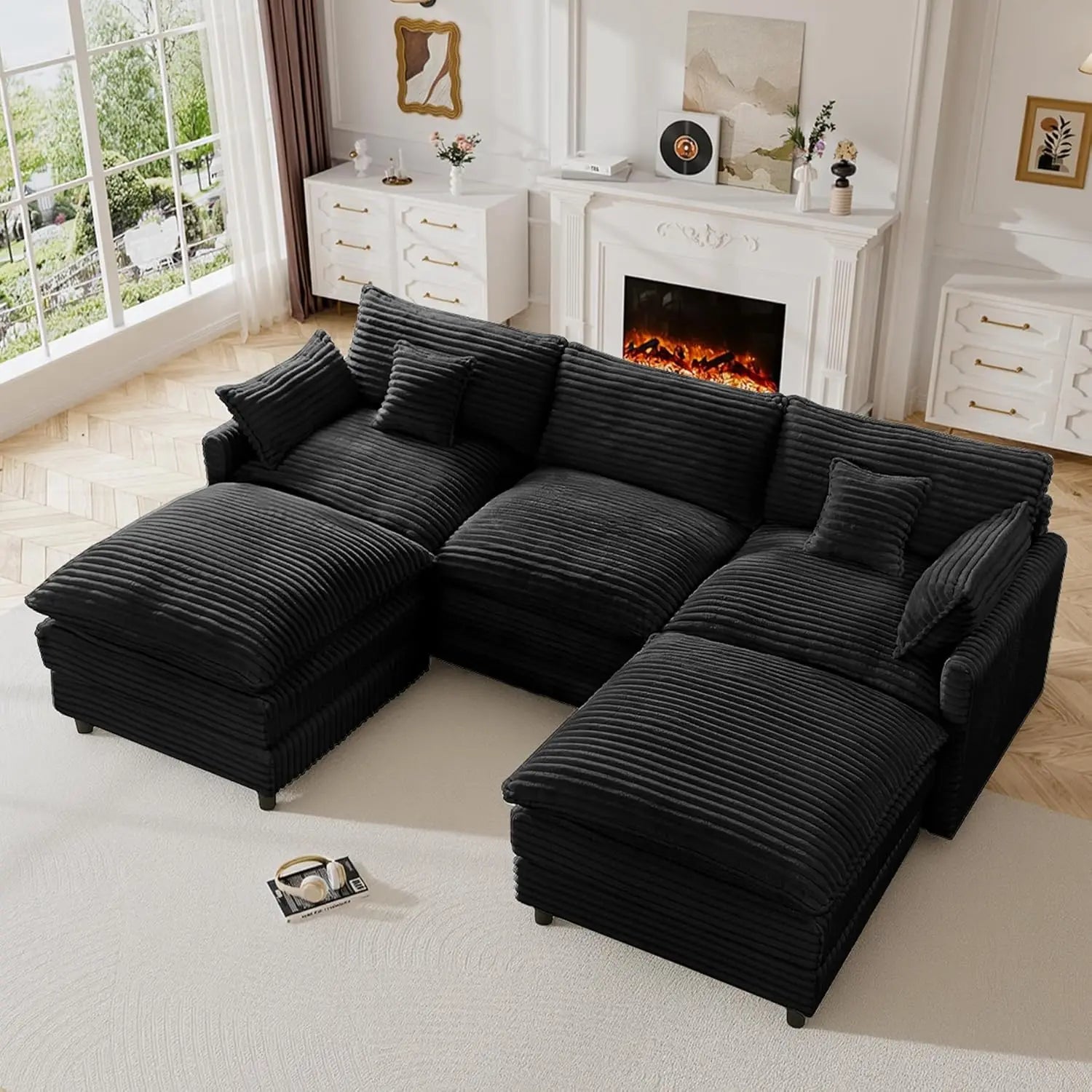 Sectional U Shaped Couches for Living Room