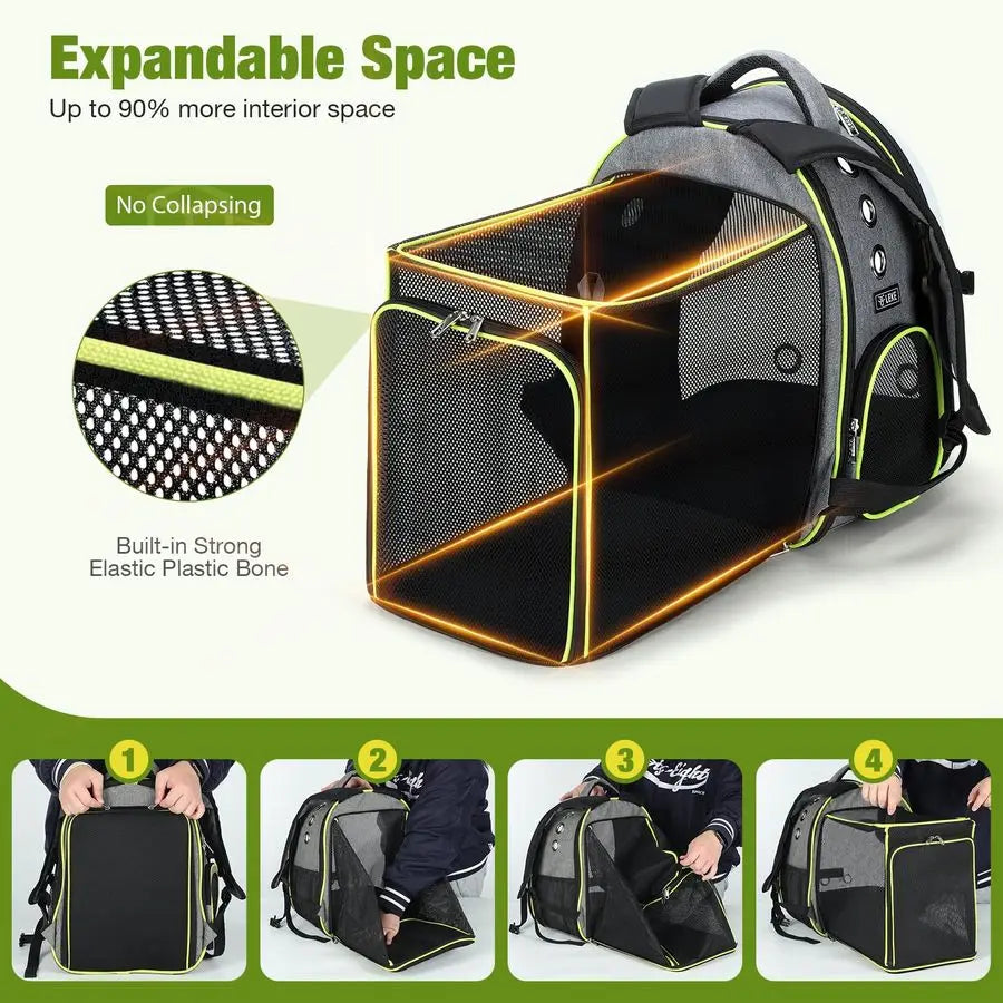 Large Space Bubble Backpack for Cat/ Small Dog up to 18 lbs