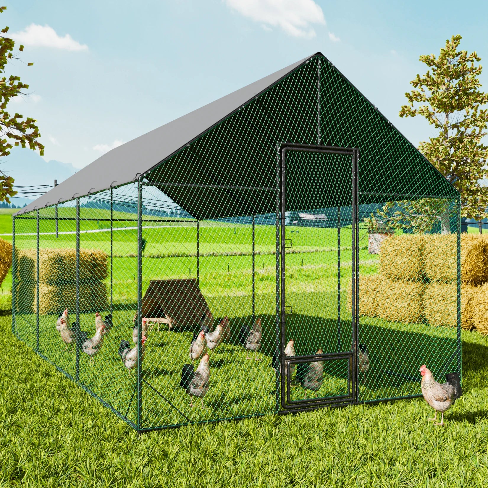 Large Outdoor Metal Chicken Coop