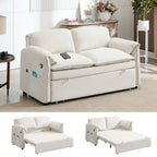 3 in 1 Convertible Sleeper Sofa Bed with Adjustable Backrest
